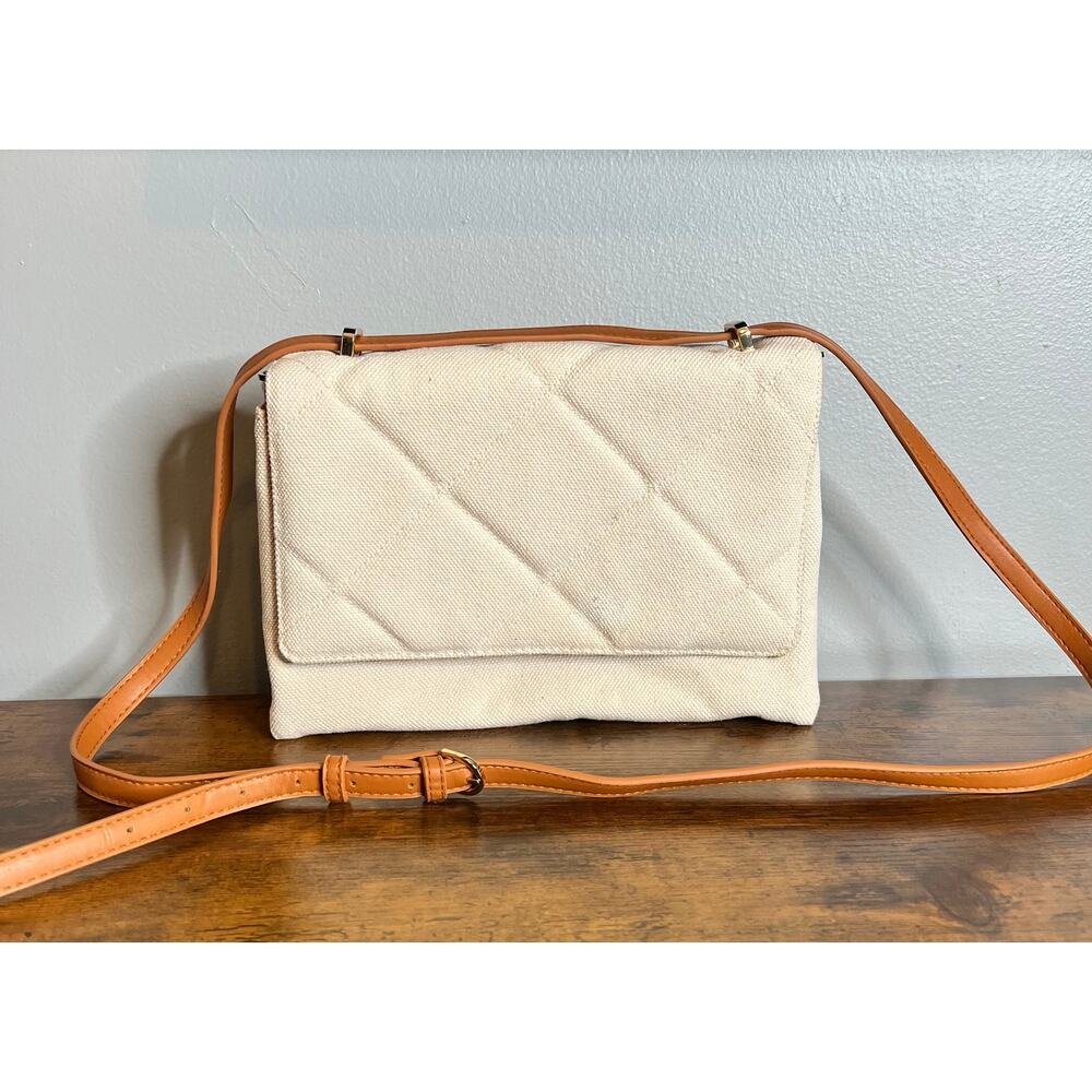 A New Day Brand Quilted Square Woven Crossbody Bag with Adjustable Strap